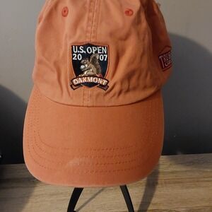 2007 US Open Oakmont Country Club Orange Adjustable‎ Strap Back Golf Hat Cap